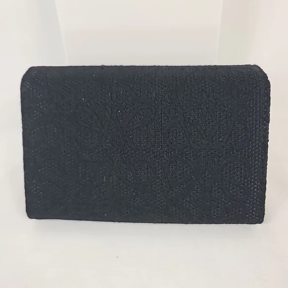 NIB Loewe Black Cloth Purse Wallet With Zipper